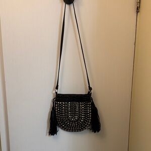 Under One Sky Black Studded Crossbody with Tassels